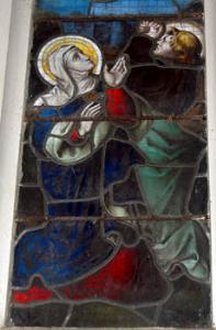 Mary and John on chancel east window January 2008